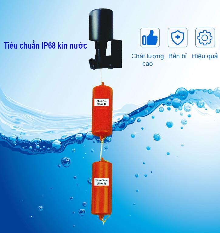 Phao được thiết kế kín nước chuẩn IP68