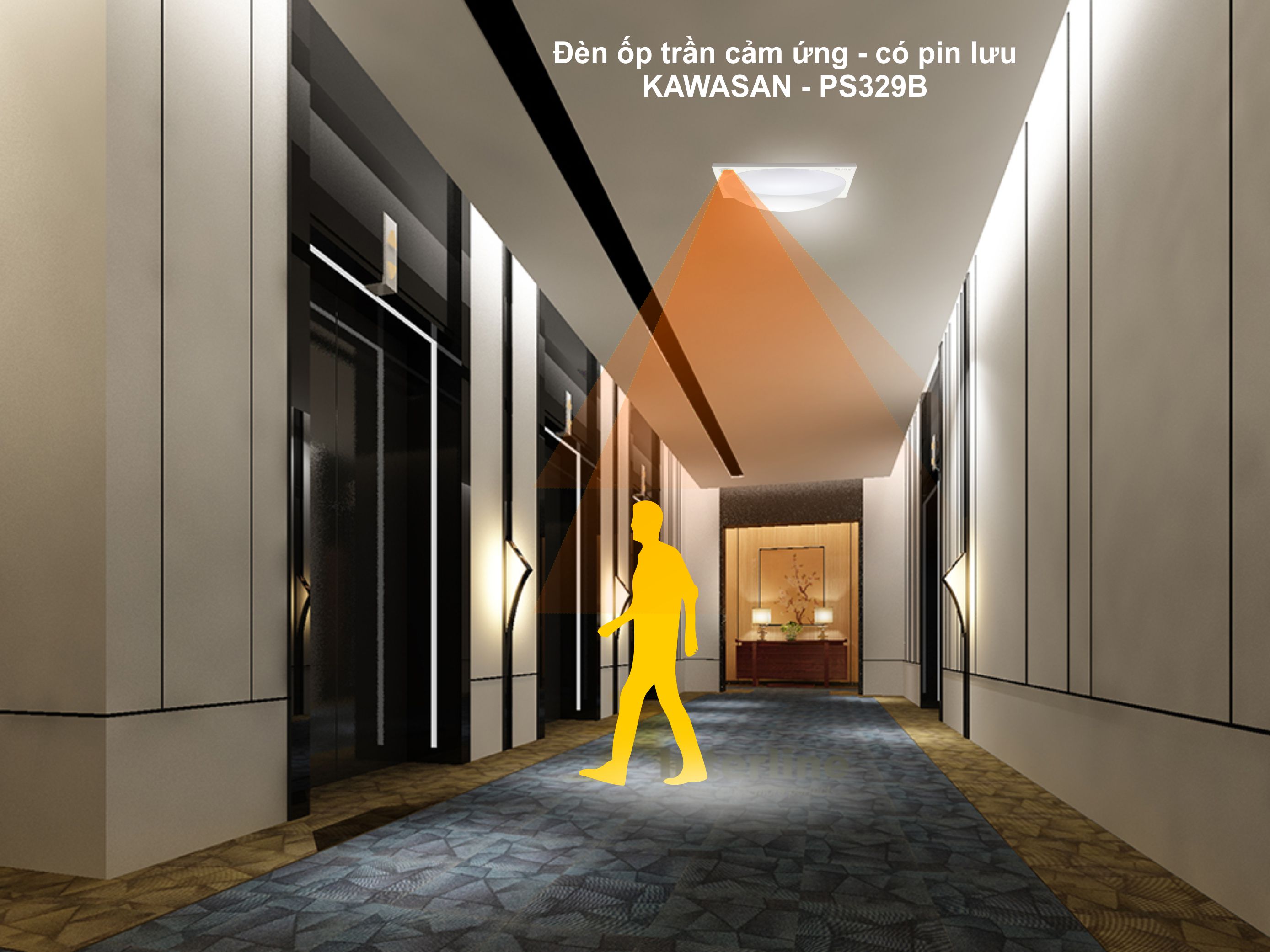 Đèn led cảm ứng dùng chiếu sáng cho hành lang