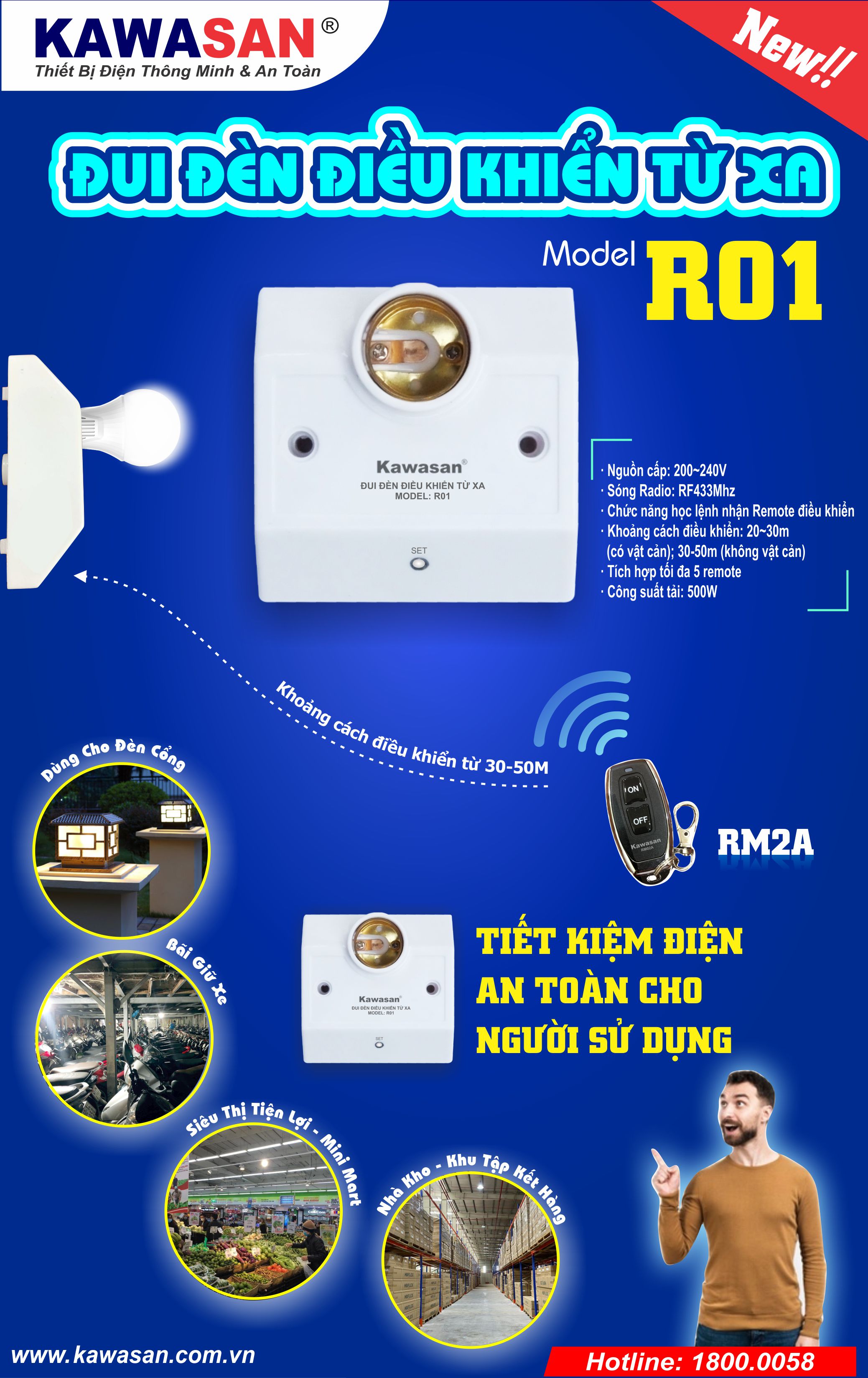 R01-RM2A được ứng dụng rộng rãi ở nhiều khu vực khác nhau